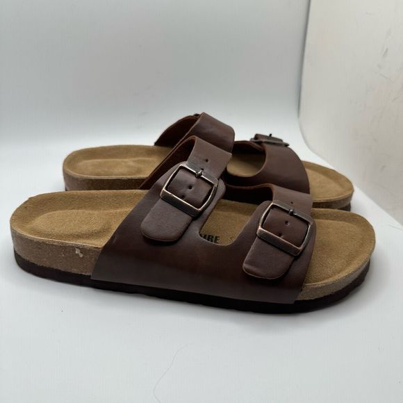 CUSHIONAIRE Women's Cork Footbed Sandal With +Comfort 8.5 BROWN - Picture 1 of 7